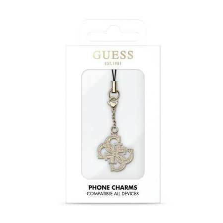 Guess Phone Strap 4G Glitter Charm - Přívěsek na telefon