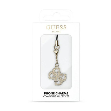 Guess Phone Strap 4G Glitter Charm - Phone Pendant