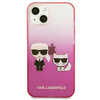 Karl Lagerfeld Gradient Ikonik Karl & Choupette - Etui iPhone 13 mini (różowy)