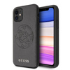 Guess Saffiano 4G Circle Logo - iPhone 11 Tasche (schwarz)