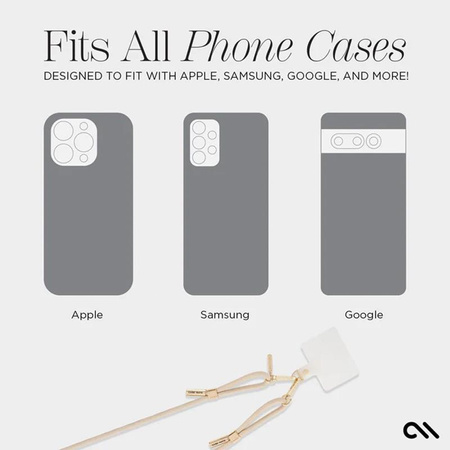 Case-Mate Phone Crossbody Rope - šňůrka na telefon / popruh přes rameno (béžová)