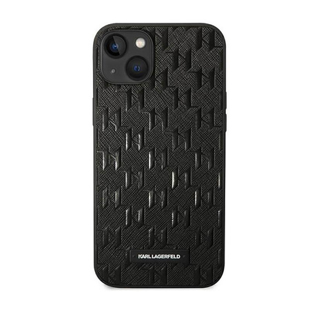 Karl Lagerfeld Saffiano Mono Metal Logo - pouzdro pro iPhone 14 Plus (černé)