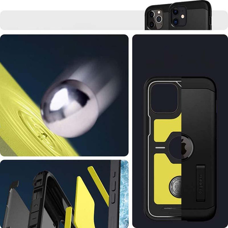 Spigen Tough Armor - Coque pour iPhone 12 / iPhone 12 Pro (Noir)
