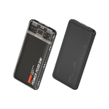 WEKOME WP-353 Vanguard Series - Power bank 10000 mAh PD 20W + QC 22.5W (Czarny / Przezroczysty)