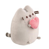 PUSHEEN KATZENMASKOTTE MIT HERZ IN DEN HÄNDEN, Plüschkatze mit Herz, 24cm