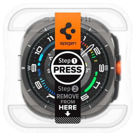 Spigen GLAS.TR EZ FIT 2-Pack - Edzett üveg Samsung Galaxy Watch Ultra 47 mm-es órához (2 db)