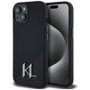 Karl Lagerfeld Silicone Shadow Metal Initial MagSafe - Hülle für iPhone 15 (schwarz)