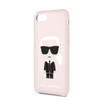 Karl Lagerfeld Fullbody Silicone Iconic - Coque iPhone SE 2020 / 8 / 7 (Rose clair)