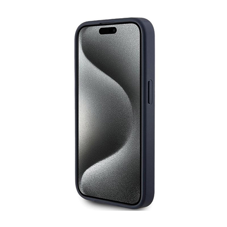 Guess 4G Triangle Metal Logo - pouzdro pro iPhone 15 Pro Max (modré)