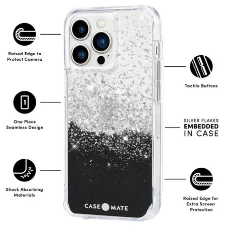 Case-Mate Karat - iPhone 13 Pro tok ónixszel díszített (Onyx)