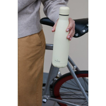 PURO ICON - Termo láhev z nerezové oceli 500 ml (béžová) (prášková barva)