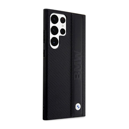 BMW Leather Textured & Stripe - Etui Samsung Galaxy S23 Ultra (czarny)