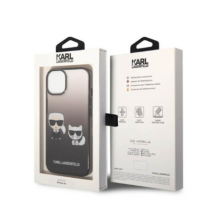 Karl Lagerfeld Gradient Ikonik Karl & Choupette - iPhone 14 Case (black)
