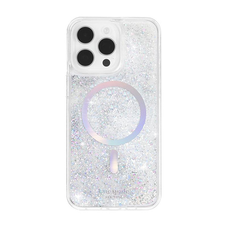 Kate Spade New York Liquid Glitter MagSafe - pouzdro pro iPhone 15 Pro Max (opálově duhové)