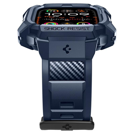 Spigen Rugged Armor Pro - Řemínek s pouzdrem pro Apple Watch Ultra 49 mm (Námořnicky modrá)