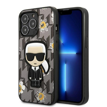 Karl Lagerfeld Iconic Karl Flower - Coque iPhone 13 Pro Max (gris)