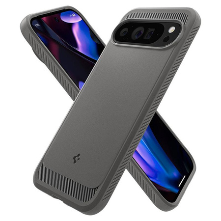Spigen Rugged Armor - Étui pour Google Pixel 9 Pro XL (Gris marbré)