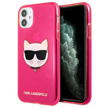 Karl Lagerfeld Choupette Head - iPhone 11 tok (rózsaszín)