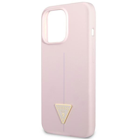 Guess Silicone Triangle Logo – Hülle für iPhone 13 Pro Max (Violett)