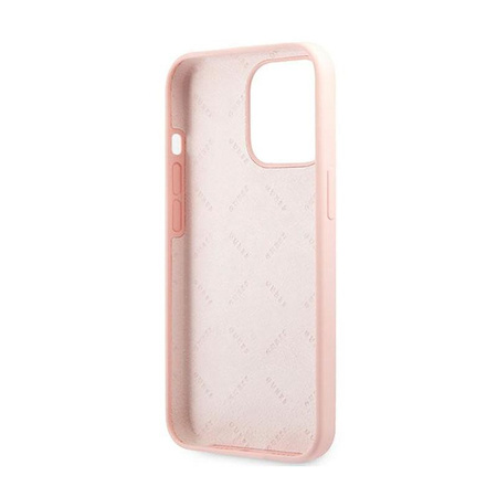 Guess Silicone 4G Big Logo - Coque iPhone 13 Pro Max (rose)