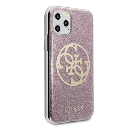 Guess Circle Glitter 4G - iPhone 11 Pro Max Case (pink)