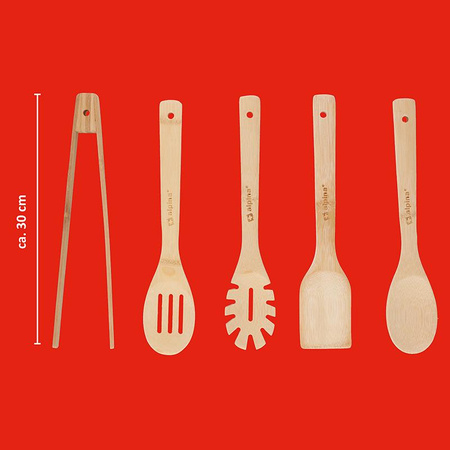 Alpina - Set of bamboo cooking utensils 5 pcs. (marine)