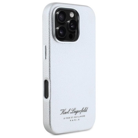 Karl Lagerfeld Hotel RSG - Hülle für iPhone 16 Pro (grau)