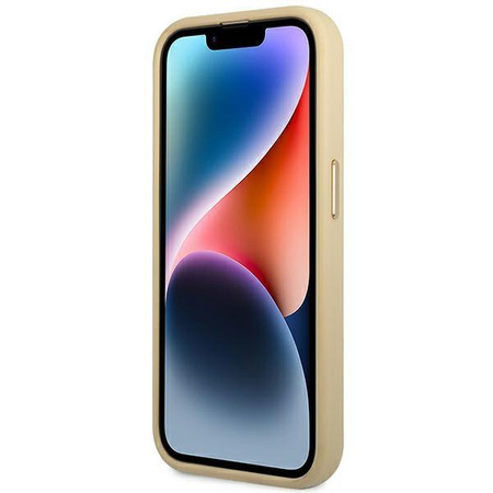 Guess Kroko Kollektion - iPhone 14 Pro Tasche (Gold)