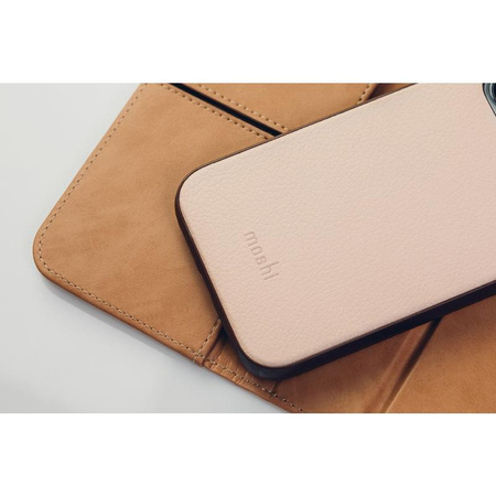 Moshi Overture - 3-in-1 iPhone 13 Flip Case (antibakterielles NanoShield™) (Luna Pink)