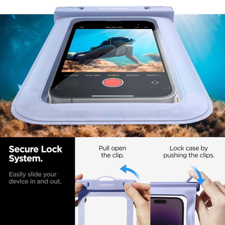 Spigen A601 Universal Waterproof Case - Tasche für Smartphones bis zu 6,9" (Blau)
