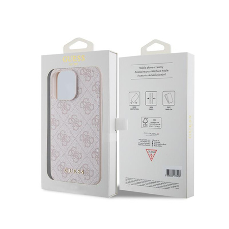 Guess 4G Metal Gold Logo - iPhone 15 Pro Max Case (pink)