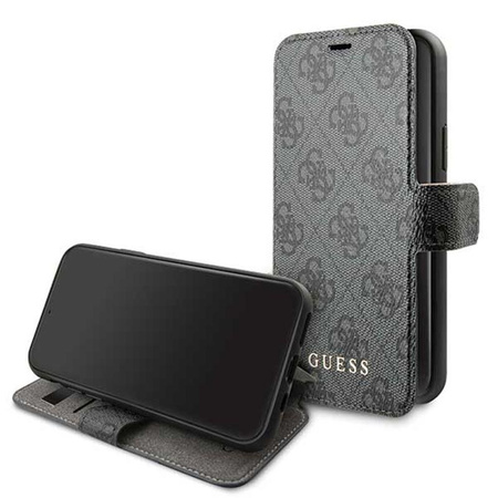 Guess Booktype 4G Charms Collection - iPhone 11 tok kártyahelyekkel (fekete)