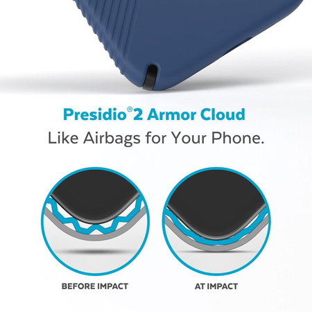Speck Presidio2 Grip - Csúszásgátló tok iPhone 14 / iPhone 13 (Coastal Blue / Fekete / Fehér)