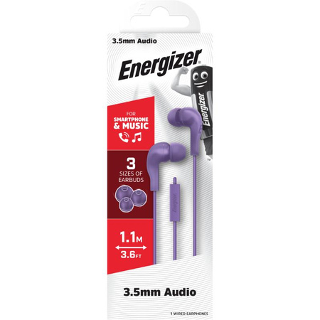 Energizer Classic CIA5 - Casque d'écoute filaire avec jack 3,5 mm (violet)