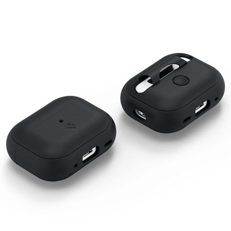 Spigen Silicone Fit Strap - étui pour Apple AirPods Pro 1 / 2 (Noir / Vert)