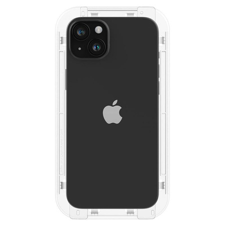 Spigen GLAS.TR EZ FIT FC - Gehärtetes Glas für iPhone 15 Plus (Schwarzer Rahmen)