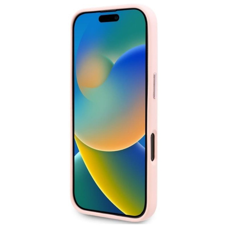 Karl Lagerfeld Silicone Shadow Metal Initial MagSafe - Case for iPhone 16 Pro (pink)