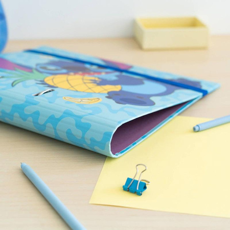 Disney Stitch - A4-Ordner aus der Tropical-Kollektion (2 Ringe, Gummiband)