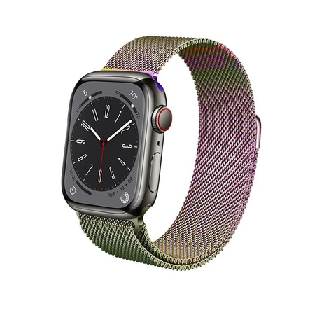 Crong Milano Steel - Rozsdamentes acél szíj Apple Watch-hoz 38/40/41/42 mm (irizáló)