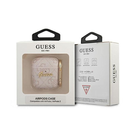 Kolekce Guess 4G - pouzdro Airpods (růžové)