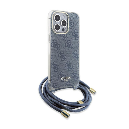 Guess Crossbody Cordon 4G Print - Coque iPhone 15 Pro Max (bleu)