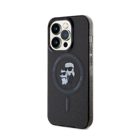 Karl Lagerfeld Karl & Choupette Glitter Magsafe - iPhone 15 Pro Case (noir)