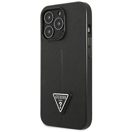 Guess Saffiano Triangle Logo Tasche - iPhone 13 Pro Tasche (schwarz)