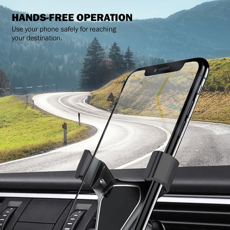 Supporto per auto Crong Gravity Auto-Clip - Supporto per auto Gravity per telefoni da 4,7" a 6,5" (nero)
