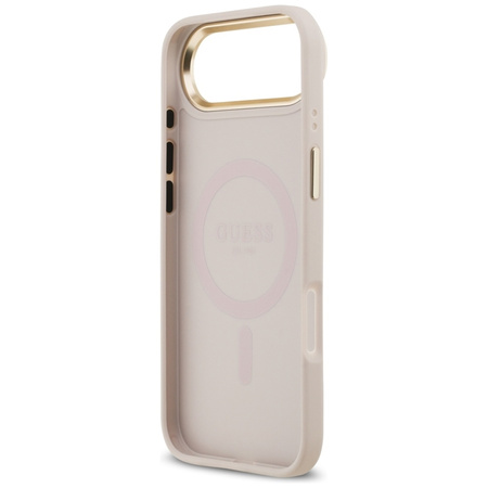 Guess Grained Strass Logo MagSafe - Hülle iPhone Air (rosa)