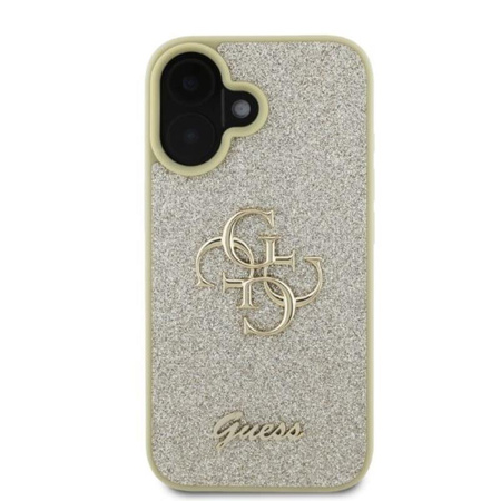 Pouzdro Guess Fixed Glitter Big 4G - iPhone 16 (zlaté)