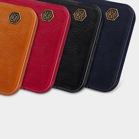 Nillkin Qin bőr tok - tok Apple iPhone 12 Pro Max készülékhez (kék)