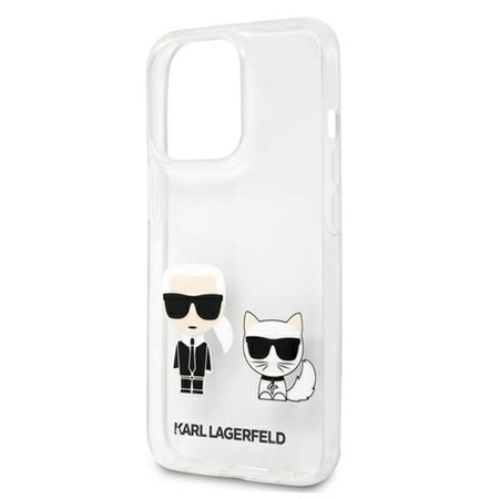 Karl Lagerfeld Ikonik & Choupette - pouzdro pro iPhone 13 Pro Max (průhledné)