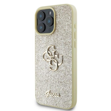 Coque Guess Fixed Glitter Big 4G - iPhone 16 Pro Max (Or)