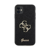 Guess Glitter Script Big 4G - iPhone 11 Tasche (schwarz)